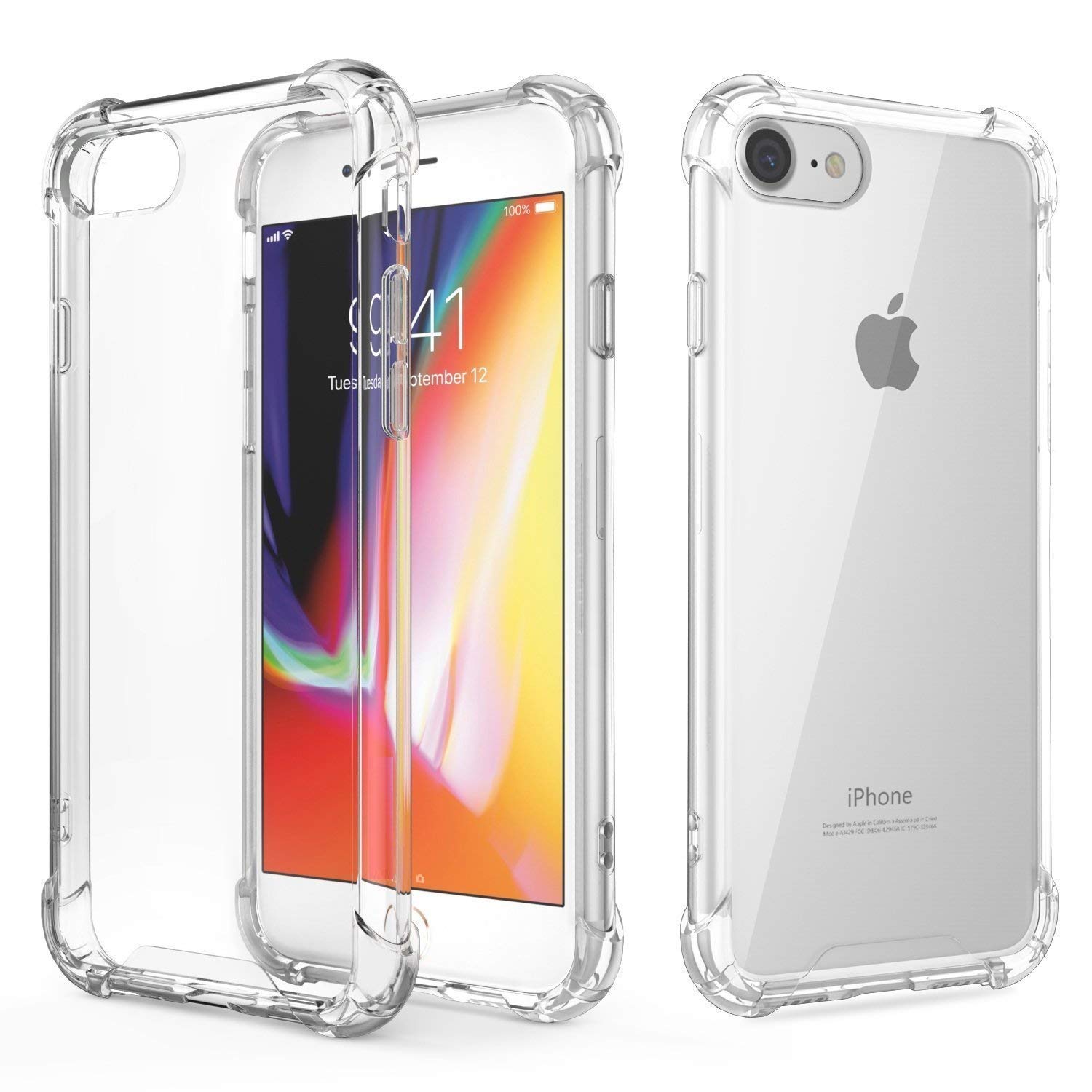 Picture of For "Apple iPhone 7, 8, SE 2020" Air Corner Bumper Anti-Scratch Soft Silicon Transparent Mobile Back Cover