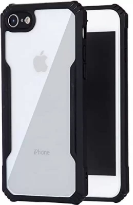 Picture of For Apple iPhone 7 / iPhone 8  Shockproof TPU Bumper Clear Acrylic Mobile Phone Case For iPhone 7 Back Cover