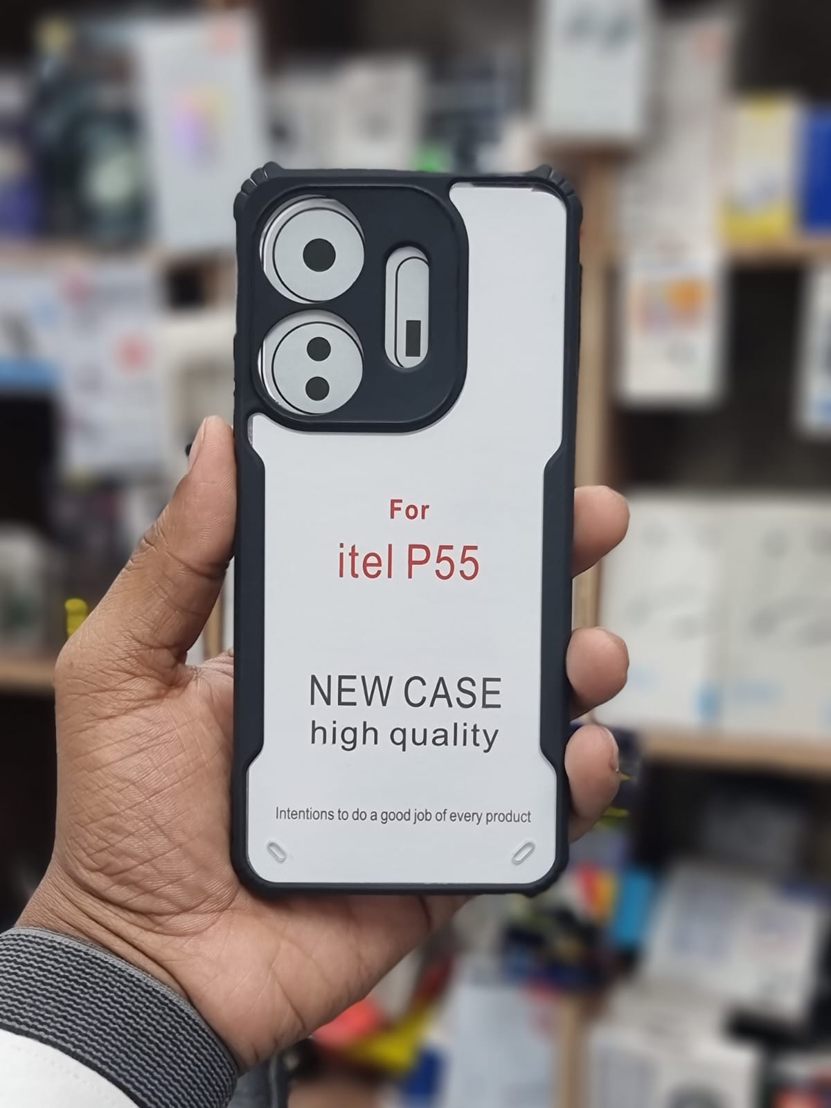 Picture of For itel power 55 5G Xunddu Shockproof TPU Bumper Clear Acrylic Mobile Phone Case Back Cover