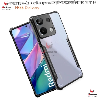 Picture of For Xiaomi Redmi Note 13 pro 4G Edge-Reinforced Shockproof Cushion Back Clear Hybrid Transparent Hard Cover Casing