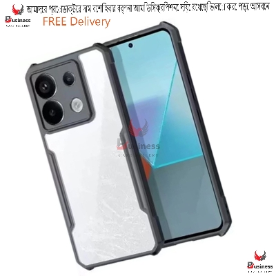 Picture of For Xiaomi Redmi Note 13 pro 4G Edge-Reinforced Shockproof Cushion Back Clear Hybrid Transparent Hard Cover Casing