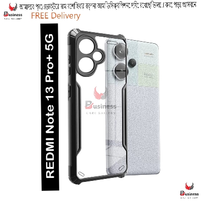 Picture of For Xiaomi Redmi Note 13 Pro+ 5G Edge-Reinforced Shockproof Cushion Back Clear Hybrid Transparent Hard Cover Casing