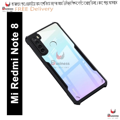 Picture of For Xiaomi Redmi Note 8 Edge-Reinforced Shockproof Cushion Back Clear Hybrid Transparent Hard Cover Casing