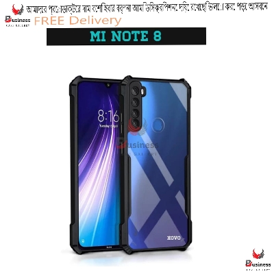 Picture of For Xiaomi Redmi Note 8 Edge-Reinforced Shockproof Cushion Back Clear Hybrid Transparent Hard Cover Casing