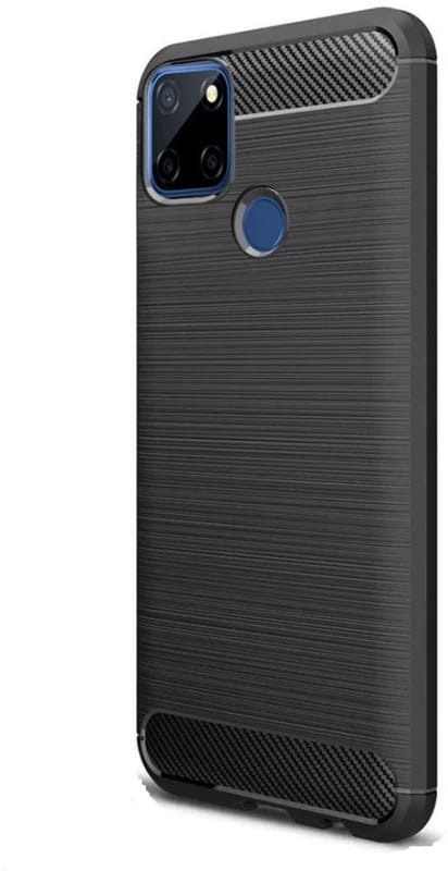 Picture of Realme C 12/ C25/C25s/ narzo20/narzo30A Carbon Fiber High Quality Soft Mobile Back Cover (Black) for Realme C 12/ C25/C25s/ narzo20/narzo30A