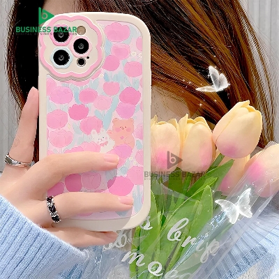 Picture of Applicable for iPhone 12 / 12 Pro female flower silicone protection mobile phone case (Back Case Cover For Smartphone)