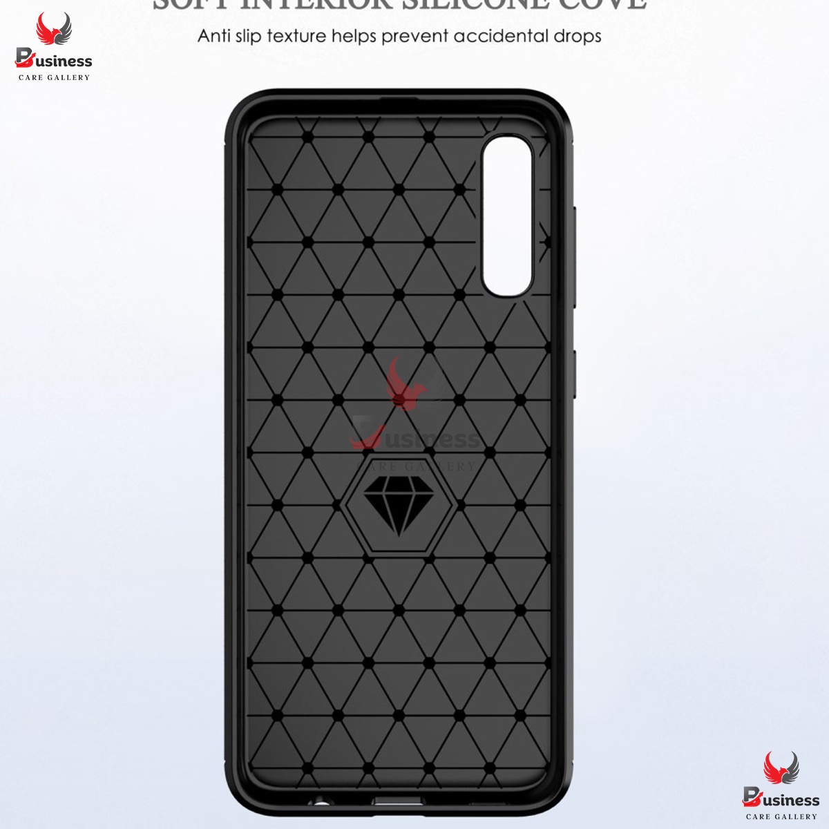 Picture of For Samsung Galaxy A50 Carbon Fiber High Quality Soft Mobile Back Cover (Black) for Samsung Galaxy A50s A30s