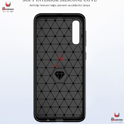 Picture of For Samsung Galaxy A50 Carbon Fiber High Quality Soft Mobile Back Cover (Black) for Samsung Galaxy A50s A30s