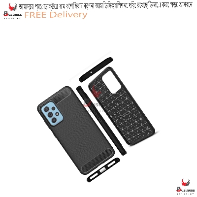 Picture of For Samsung Galaxy A52 A52 5G A52s 5G Carbon Fiber High Quality Soft Mobile Back Cover (Black) for Samsung Galaxy A52 A52 5G A52s 5G