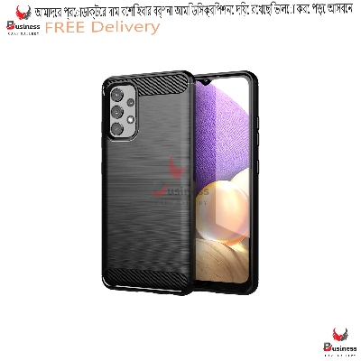 Picture of For Samsung Galaxy A32 4G Carbon Fiber High Quality Soft Mobile Back Cover (Black) for  Samsung Galaxy A32 4G