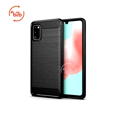 Picture of For Samsung Galaxy A41 Carbon Fiber High Quality Soft Mobile Back Cover (Black) for Samsung Galaxy A41