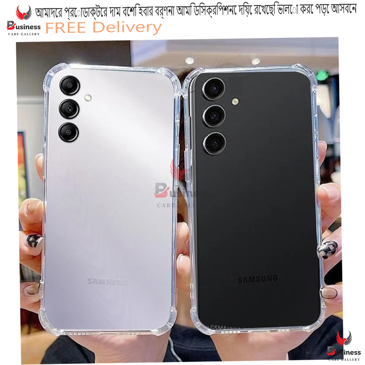 Picture of For Samsung Galaxy A24 4G Silicone Airbag Cover Shockproof Transparent Protective Clear Back Cover Tpu Case - Camera (Back Case Cover For Smartphone)