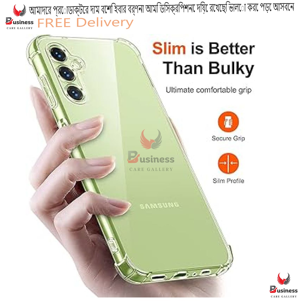 Picture of For Samsung Galaxy A24 4G Silicone Airbag Cover Shockproof Transparent Protective Clear Back Cover Tpu Case - Camera (Back Case Cover For Smartphone)