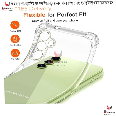 Picture of For Samsung Galaxy A24 4G Silicone Airbag Cover Shockproof Transparent Protective Clear Back Cover Tpu Case - Camera (Back Case Cover For Smartphone)