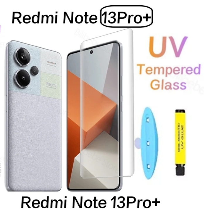Picture of For Xiaomi Redmi Note 13 Pro Plus One minute A+ GRADE UV Light Adhesive Tempered Glass Screen Protector
