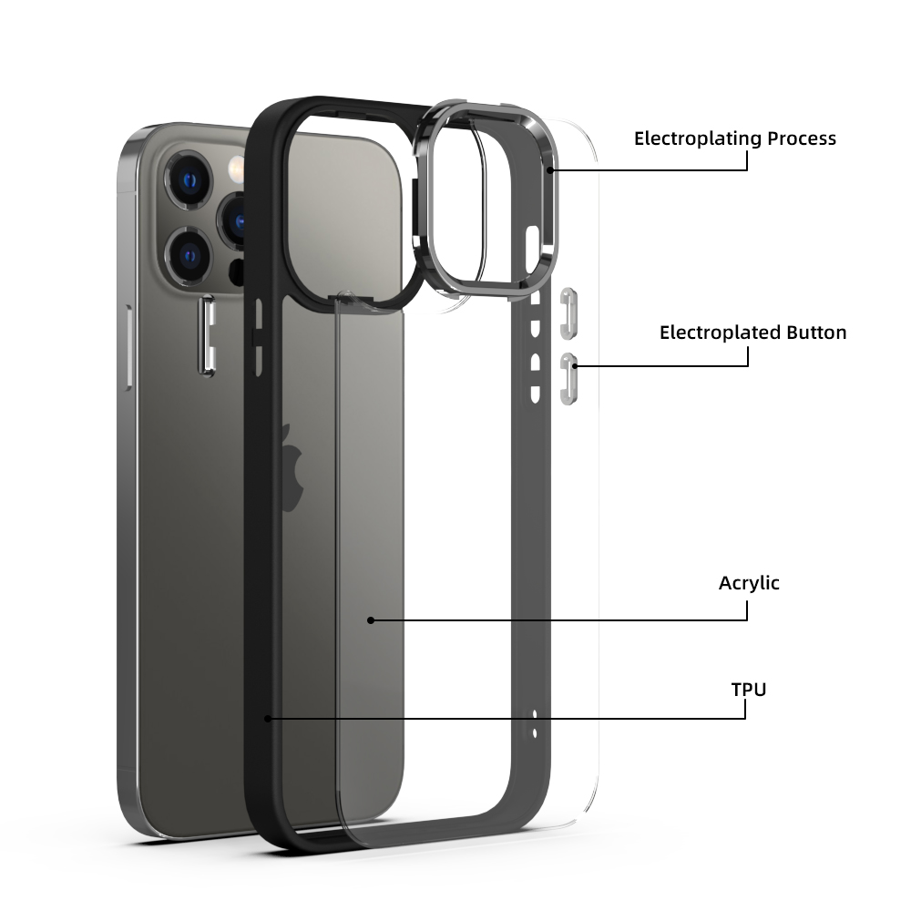 Picture of Apple iPhone Electroplating Acrylic Back transparent Premium Mobile Cover Phone Cases for iPhone 11 Pro Max