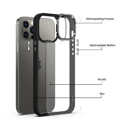 Picture of Apple iPhone Electroplating Acrylic Back transparent Premium Mobile Cover Phone Cases for iPhone 11 Pro Max