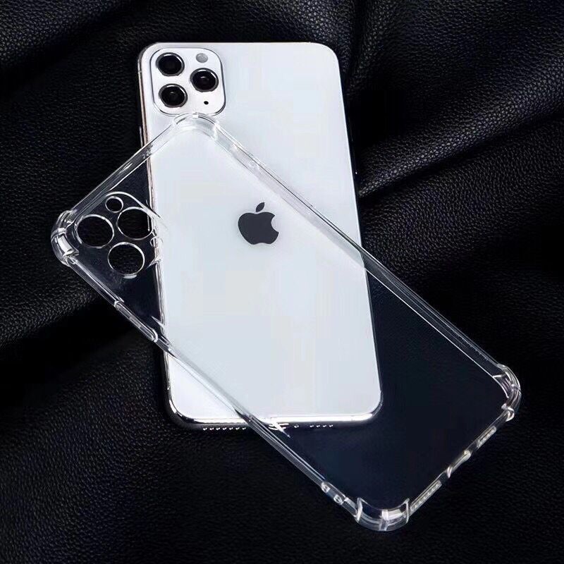 Picture of iPhone 11 pro max shockproof back case with camera protection.