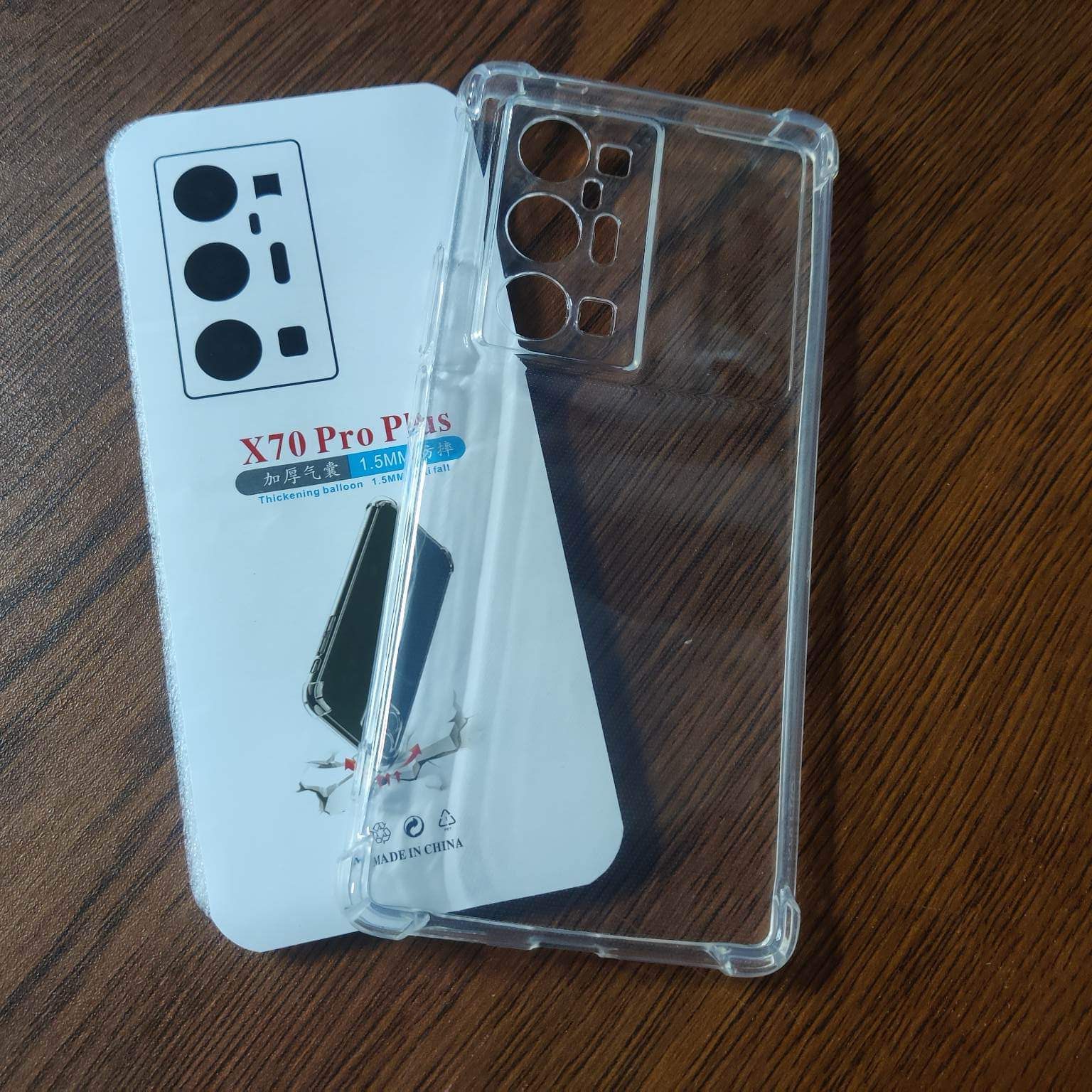 Picture of For Vivo X70 Pro Shock-Resistant Flexible TPU Camera Protection Rubber Soft Silicone Anti Dropping Phone Cover