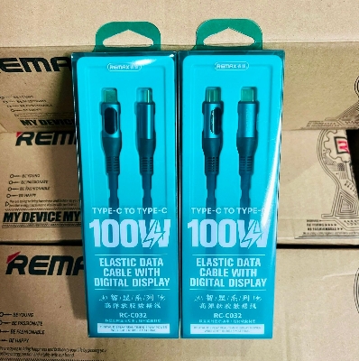 Picture of Remax Type-C to Type-C elastic Data Cable With Digital Display RC-C032