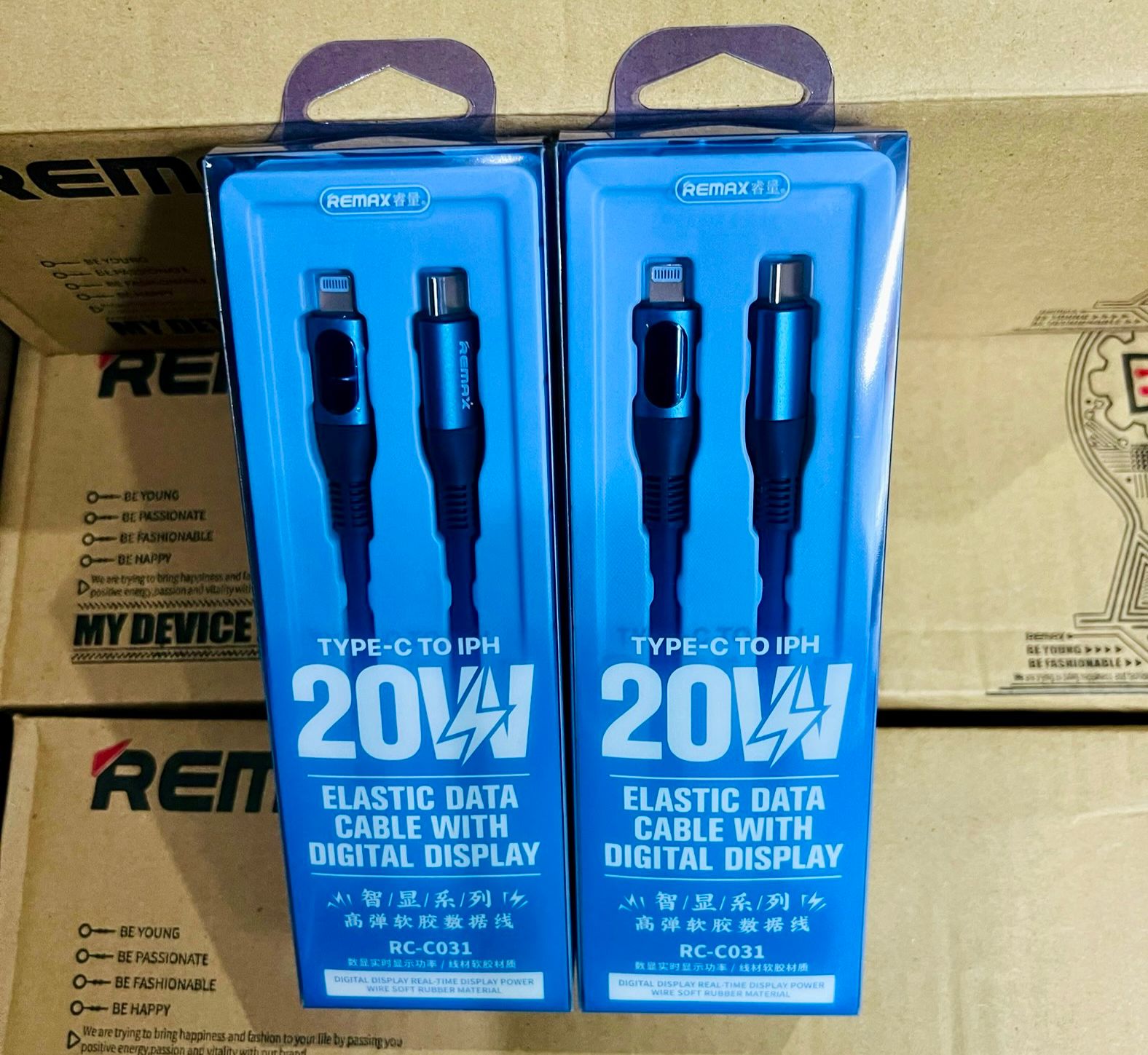 Picture of Remax Type-C to IPH 20W elastic Data Cable With Digital Display RC-C031