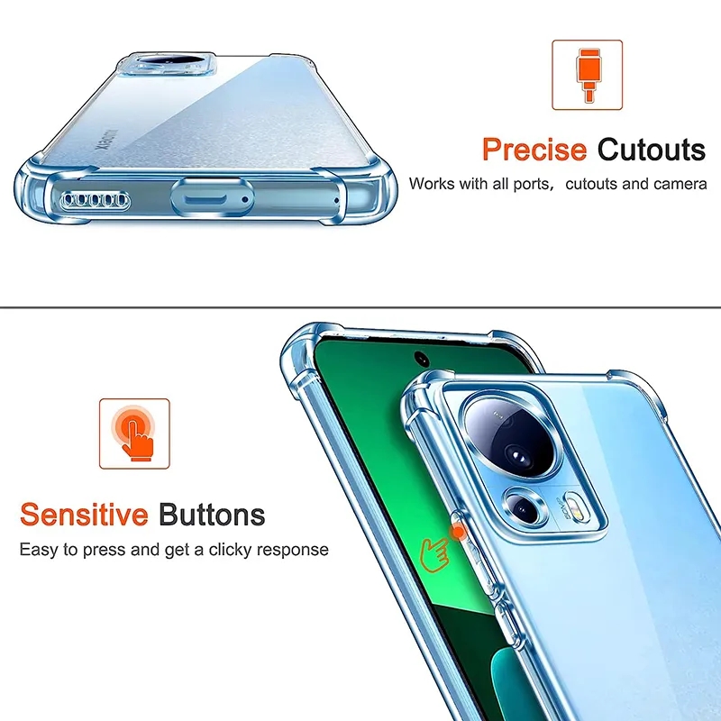 Picture of For Xiaomi 13 Lite / Xiaomi Civi 2 5G Shockproof Bumper Case with Clear Soft TPU Protective Phone Cover Anti-Scratch
