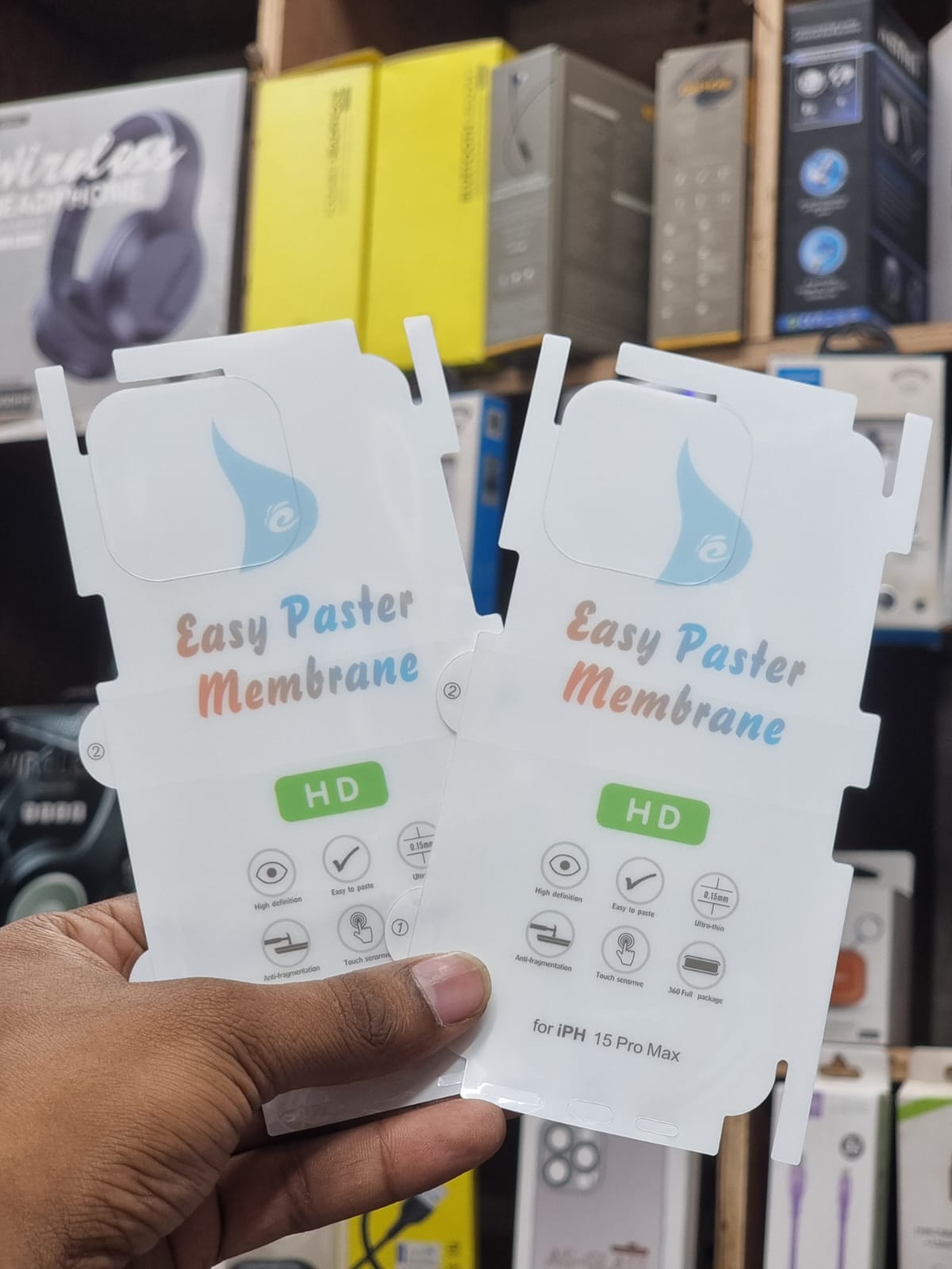 Picture of Full HD Crystal Clear Back Shield Protection For Iphone 15 pro max  Back Screen Protector