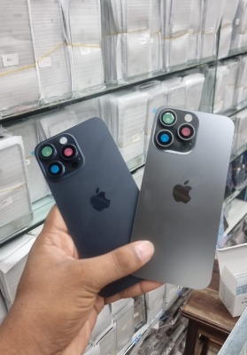 Picture of Backshell for iPhone 15 Pro Max Replacement Back Battery Cover Back Rear Glass Case - camera