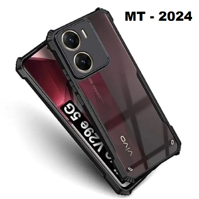 Picture of vivo V29e Transparent Black Shockproof Camera Protective Premium Quality Back Cover