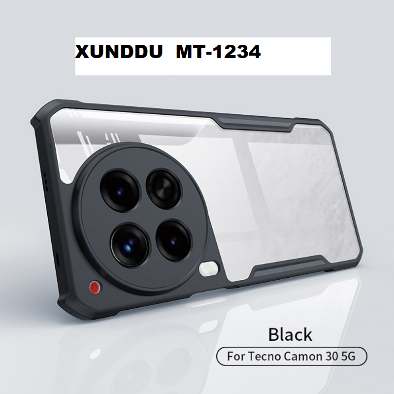 Picture of For Tecno Camon 30 4G / 5G Xunddu Bumper Case Reinforced Corner with Shock-Proof Transparent Full Air Protection Back Cover