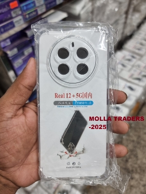 Picture of For Realme 12 + / Realme 12 Pro+ 5g / Realme 12 Pro Back Flexible Clear Transparent Soft TPU Back Case Cover With Bumper