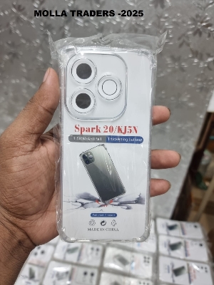 Picture of Tecno Spark 20 / KJ5N Back Cover Soft Transparent Tpu Back Case Water Crystal Clear With Camera Bump Protection Case Tecno Spark20ProPlus Tecno Spark 20 Pro Plus Back Case