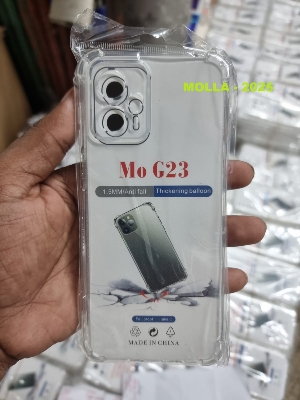 Picture of For Motorola Moto G13 / G23 Shockproof TPU Bumper Clear Soft Silicone Acrylic Mobile Phone Case [ Pani Cover ] Back Cover 1 Ratings