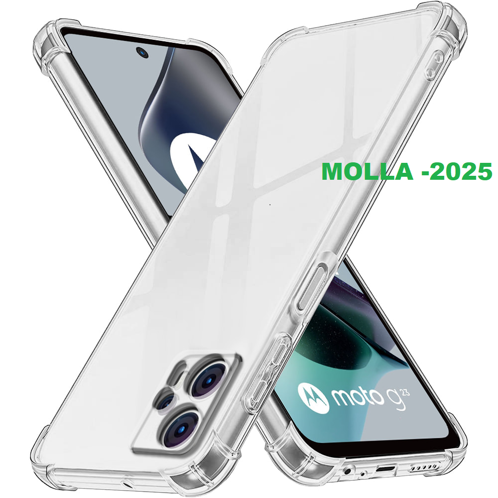 Picture of For Motorola Moto G13 / G23 Shockproof TPU Bumper Clear Soft Silicone Acrylic Mobile Phone Case [ Pani Cover ] Back Cover 1 Ratings