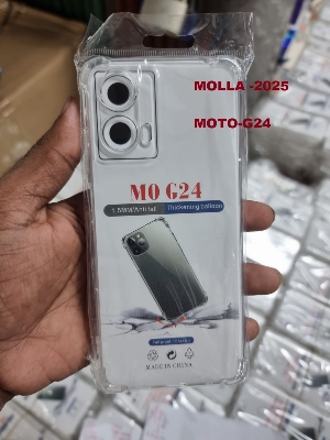 Picture of For Moto G24 Luxury Crystal Clear Case Soft Silicone Shockproof Transparent Shell TPU Back Cover