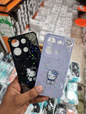 Picture of for Redmi Note 13 4G Back Cover Elegant Girl Pattern Cream Texture Wavy Soft Silicone Mobile Phone Covers