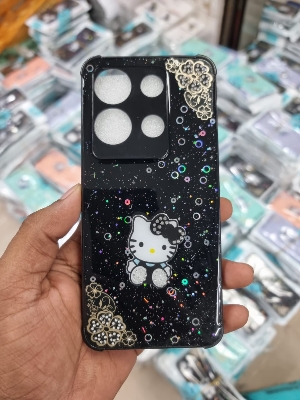 Picture of for Redmi Note 13 4G Back Cover Elegant Girl Pattern Cream Texture Wavy Soft Silicone Mobile Phone Covers