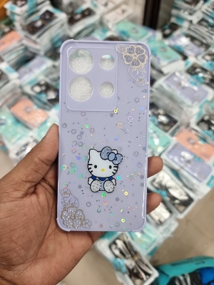 Picture of for Redmi Note 13 4G Back Cover Elegant Girl Pattern Cream Texture Wavy Soft Silicone Mobile Phone Covers