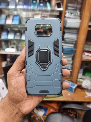 Picture of for Xiaomi POCO X3 / POCO X3 NFC / POCO X3 Pro ARMOR Hard Case Hybrid Fabric TPU Shockproof Metal Ring Holder Cover