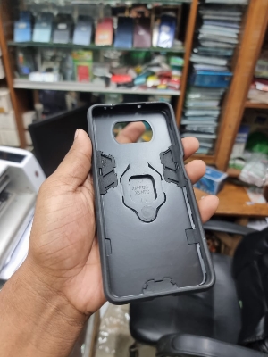 Picture of for Xiaomi POCO X3 / POCO X3 NFC / POCO X3 Pro ARMOR Hard Case Hybrid Fabric TPU Shockproof Metal Ring Holder Cover