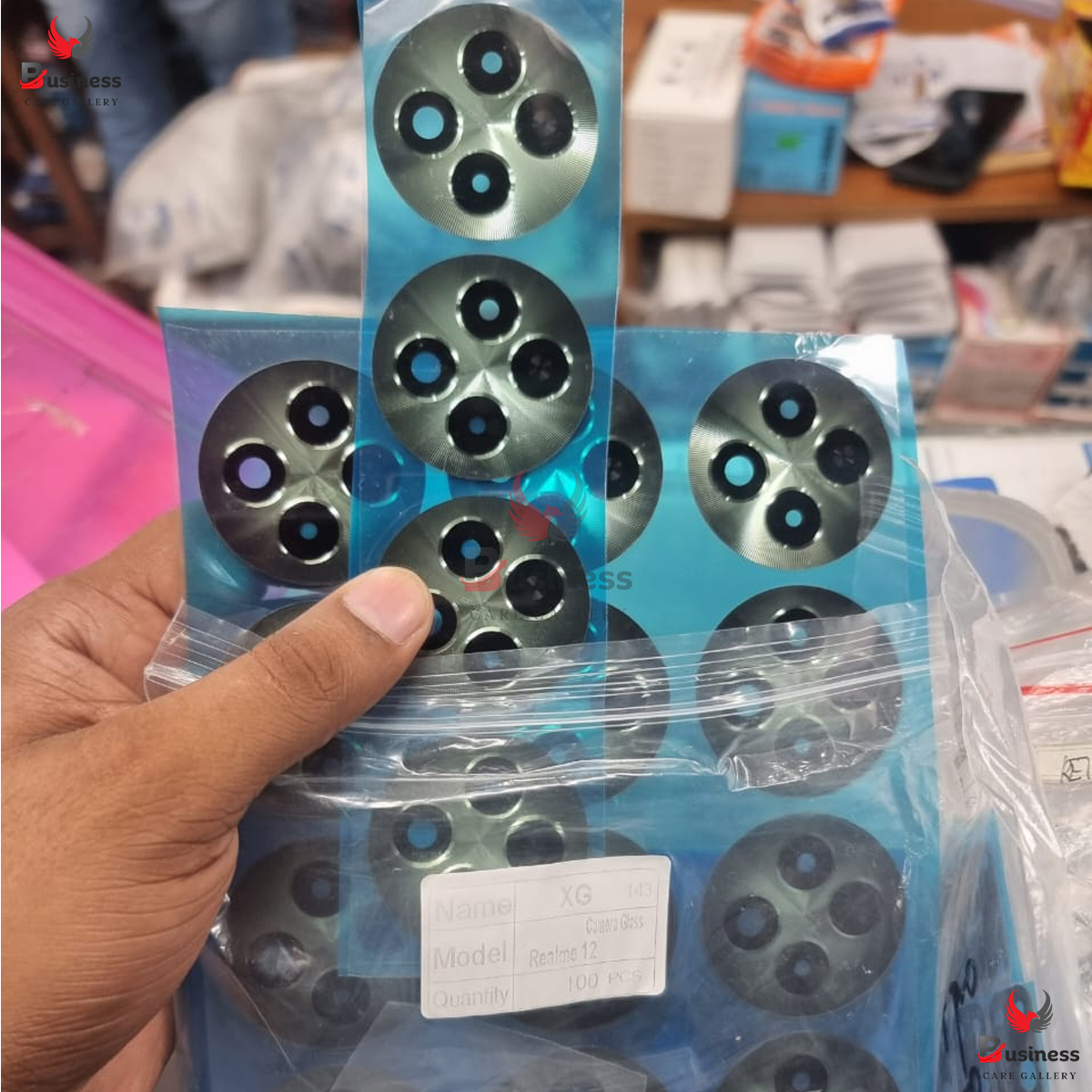 Picture of Realme 12 main Camera glass Protector Rear Protector,Upgraded  Clear Scratch Resistant [With Photo Friendly Flash Cut]