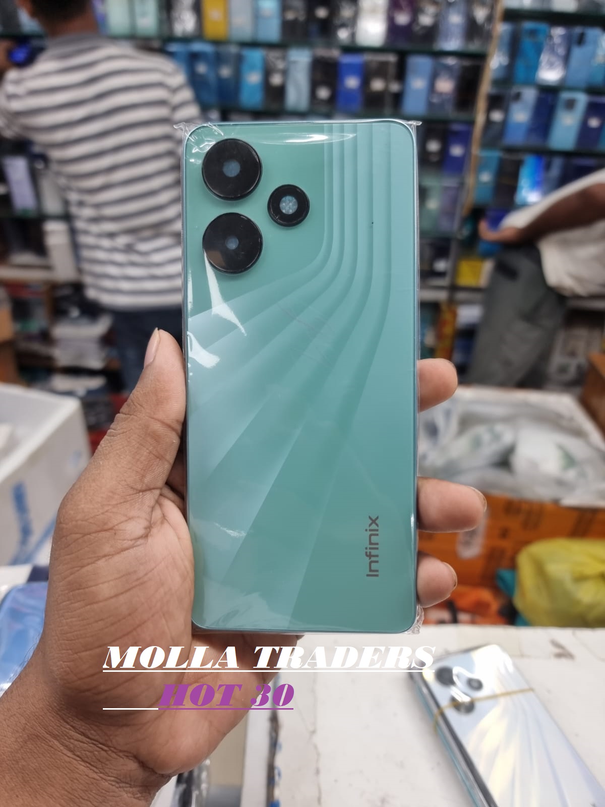 Picture of For Infinix Hot 30 Phone Battery Back Cover Backshell Glass Battery Rear Case - Phone Back Cover Backshell Glass