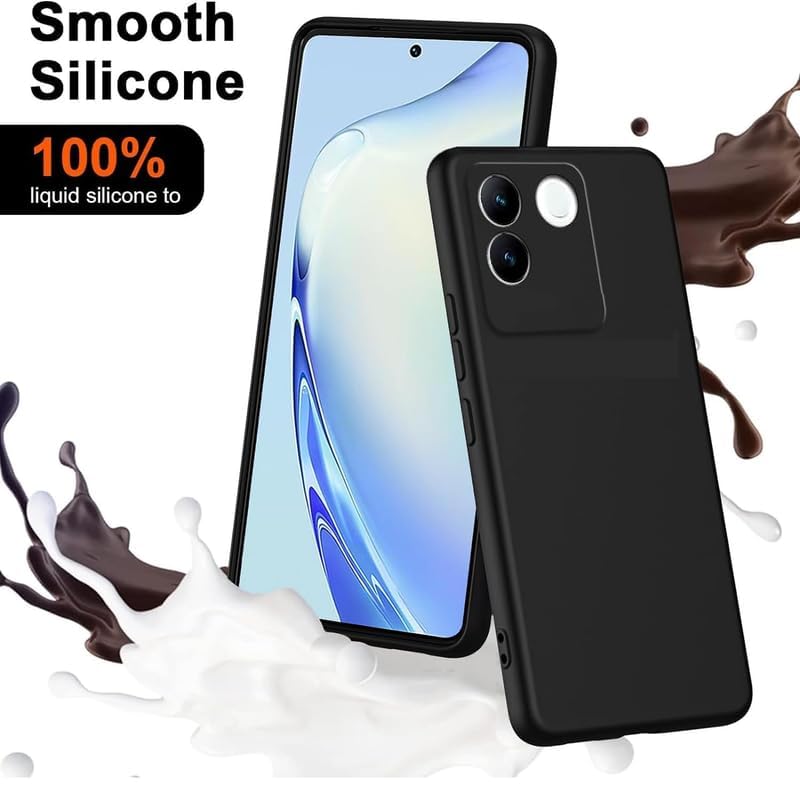 Picture of For Vivo iQOO Z7 Pro 5G Slim Matte Cover Liquid Silicone Stylish and Protective Back Cover Case for Your Device