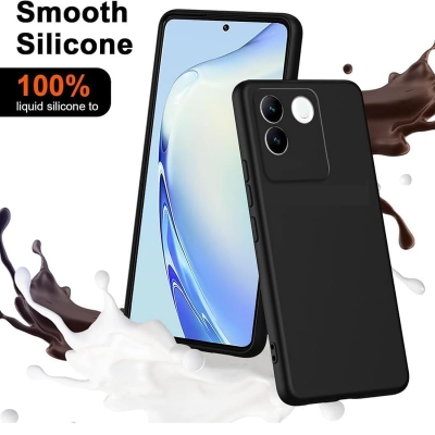 Picture of For Vivo iQOO Z7 Pro 5G Slim Matte Cover Liquid Silicone Stylish and Protective Back Cover Case for Your Device