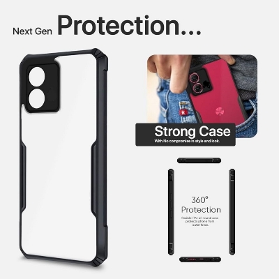 Picture of For Motorola Moto G04 Edge-Reinforced Shockproof Cushion xundd Back Clear Hybrid Transparent Hard Cover Casing