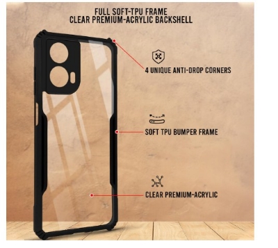 Picture of Motorola G24 / G24 Power Back Cover ShockProof Airbinger Longlasting Clear Transparent Hard Case With Camera Bump Protection Motorola G24 Power / G24 Back Case MotorolaG24