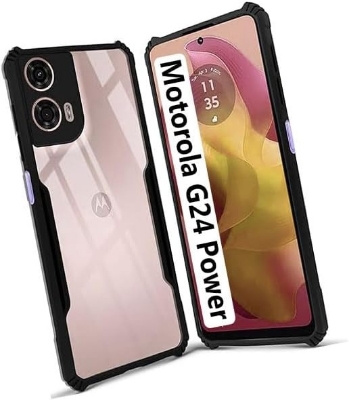 Picture of Motorola G24 / G24 Power Back Cover ShockProof Airbinger Longlasting Clear Transparent Hard Case With Camera Bump Protection Motorola G24 Power / G24 Back Case MotorolaG24