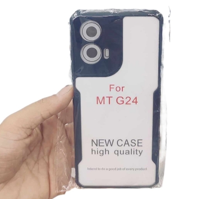 Picture of Motorola G24 / G24 Power Back Cover ShockProof Airbinger Longlasting Clear Transparent Hard Case With Camera Bump Protection Motorola G24 Power / G24 Back Case MotorolaG24