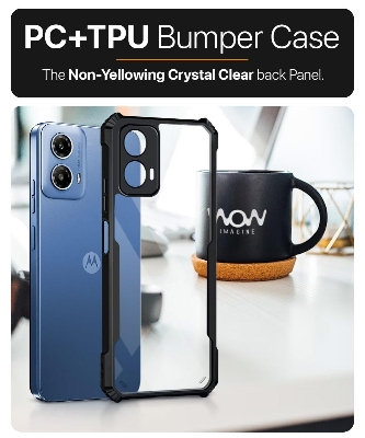 Picture of For Motorola Moto G34 5G Transparent Premium Quality Back Cover Phone Case