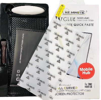 Picture of For Honor X9b 5G / Honor X9b (A+ GRADE) Premium UV Tempered Glass Screen Protector Curved with Liquid Glue and UV Light -Transparent Clear